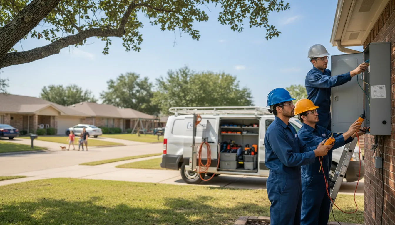 Certified electrician providing emergency electrical services in Farnsworth, TX